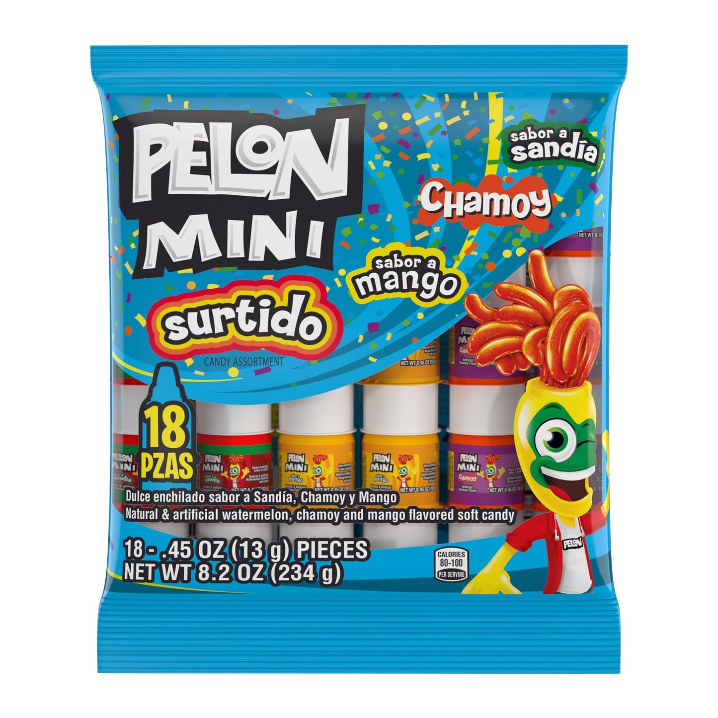 Pelon_Pelo_Rico_Mini_Assorted_Watermelon,_Mango,_and_Chamoy_Candy,_0.45_oz_(Pack_of_18)