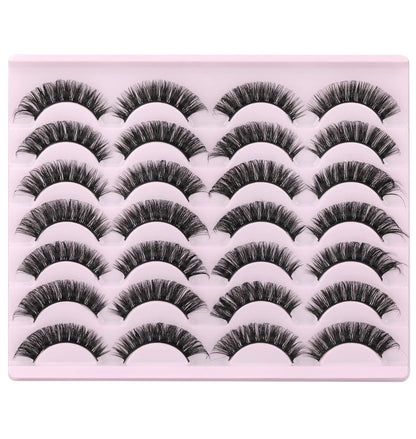 False_Eyelashes_Russian_Strip_Lashes_Fluffy_Fake_Eyelashes_Extension_D_Curl_Wispy_Handmade_Soft_Reusable_14_Pairs_Lashes_Pack_Eyelash_Extensions_Makeup_Cosmetic_Lash_Extensions_Eyelash_Extension_Eyelash_Extension_Lash_Extension