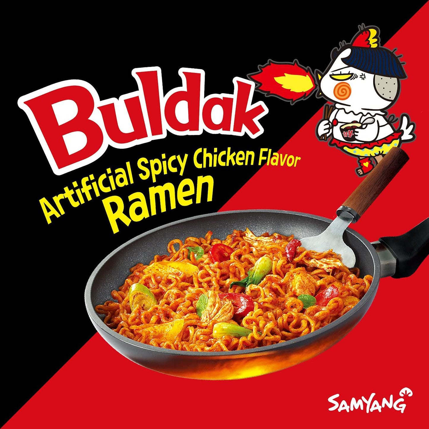 Samyangg_Buldak_Spicy_Chicken_Ramen_Noodle_Korean_Stir-Fried_Ramen,_Original_Flavor,_Pack_of_5