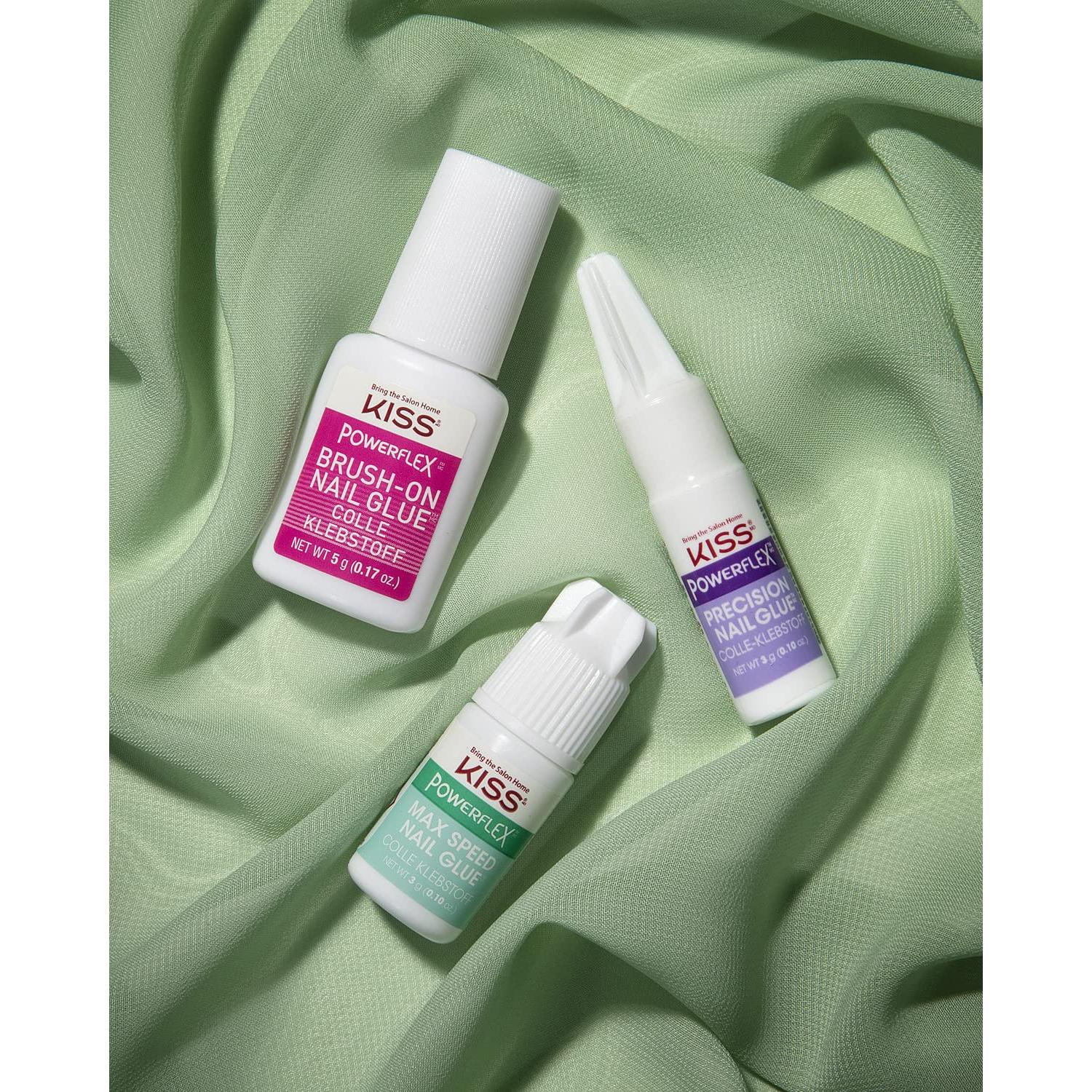 KISS_PowerFlex_Maximum_Speed_Nail_Glue_for_Press_On_Nails,_Super_Strength_Flex_Formula_Nail_Adhesive,_Includes_One_Bottle_3g_(0.10_oz.)_with_Twist-Off_Cap_&_Nozzle_Tip_Squeeze_Applicator