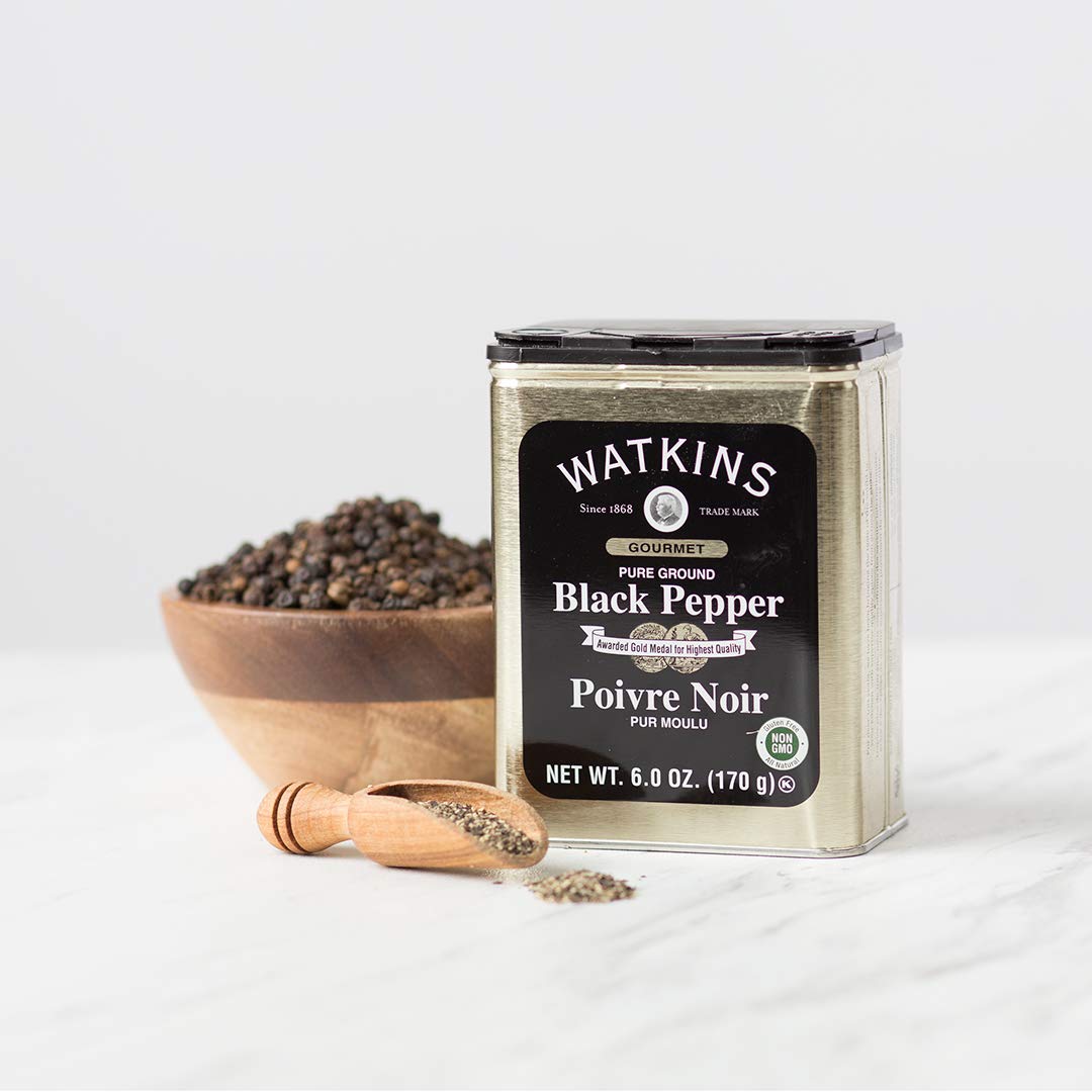 Watkins_Gourmet_Spice_Tin_-_Pure_Ground_Black_Pepper,_6_oz._Tin,_1-Pack,_Flavor
