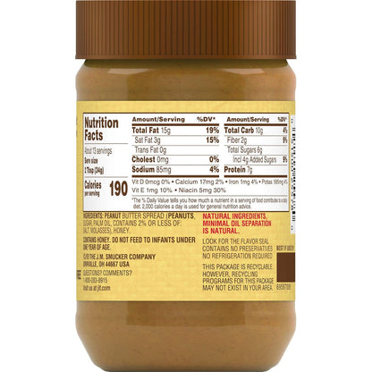 Jif_Natural_Creamy_Peanut_Butter_Spread_and_Honey_–_Contains_80%_Peanuts,_16_Ounces