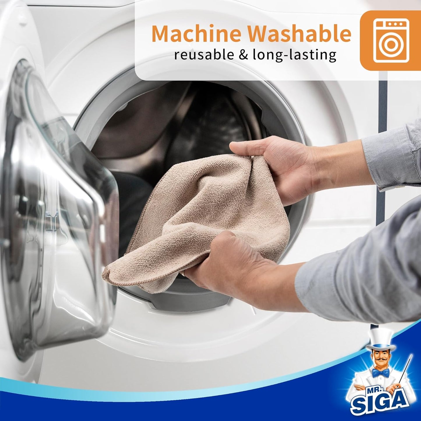 MR.SIGA_Microfiber_Cleaning_Cloths,_All-Purpose_Surface_Microfiber_Towels,_Streak_Free_Cleaning_Rags,_Pack_of_12,_Wheat,_Size_32_x_32_cm(12.6_x_12.6_inch)