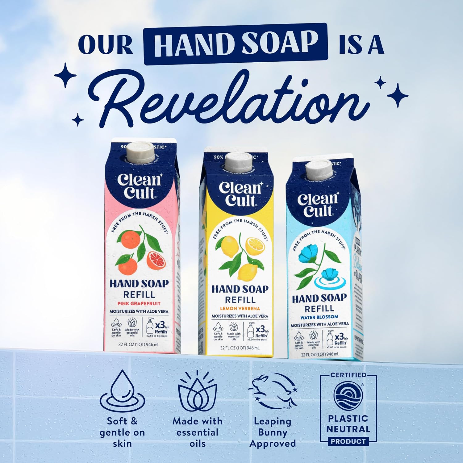 Cleancult_Liquid_Hand_Soap_Refill_-_Lemon_Verbena_-_Moisturizes_Dry_&_Sensitive_Skin_-_Made_with_Aloe_Vera_&_Essential_Oils_-_Eco_Friendly_-_Paper-Based_Packaging_-_32_oz/1_Pack