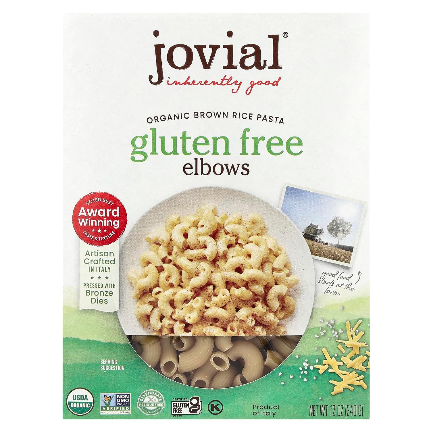 Jovial_Whole_Grain_Brown_Rice_Elbows_Pasta_-Whole_Grain_Pasta,_Organic,_Gluten_Free,_Dairy_Free,_Brown_Rice,_Made_in_Italy_-_12_Oz,_1_Pack
