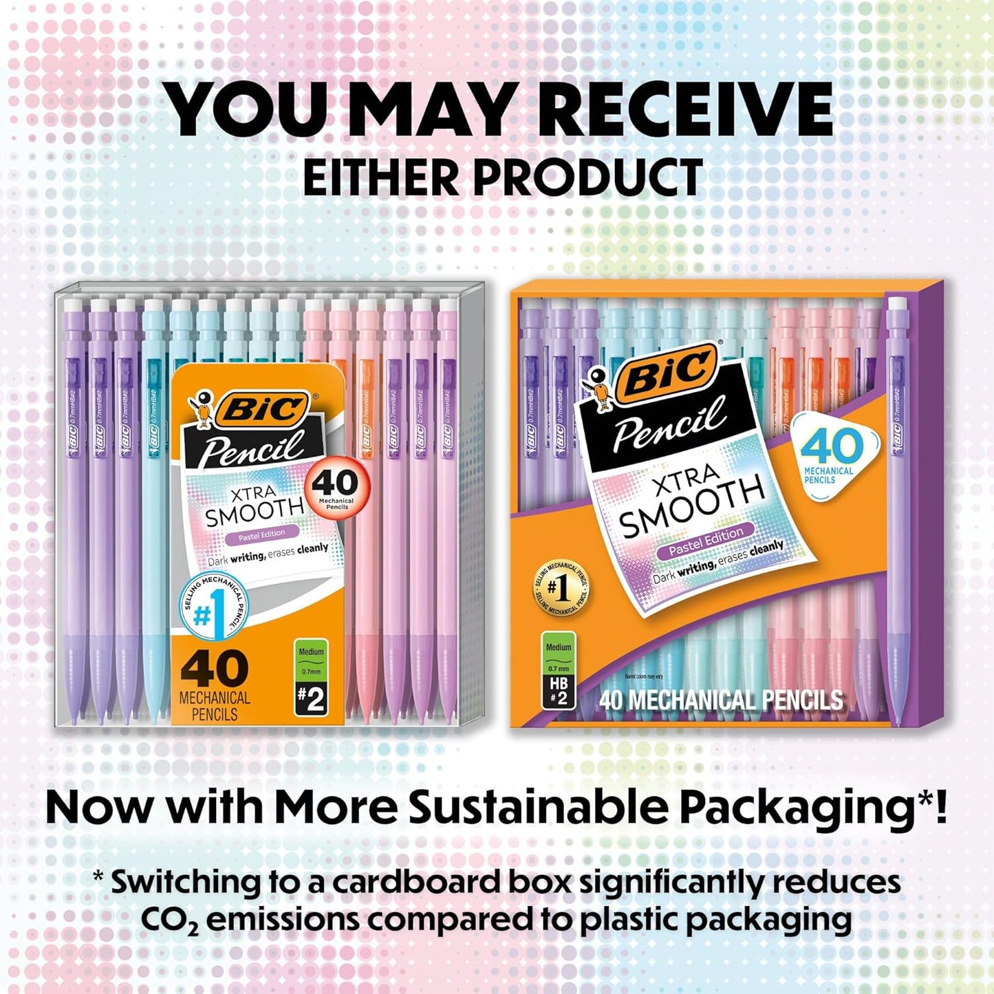 BIC_Xtra-Smooth_Pastel_Mechanical_Pencils_with_Erasers,_Medium_Point_(0.7_mm),_Bulk_School_Supplies_for_Students_and_Teachers,_40-Count_Pack