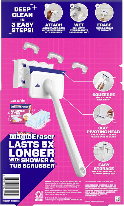 Mr._Clean_Magic_Eraser_Shower_&_Tub_Scrubber,_Bathroom_Cleaner,_All_in_One_Bathroom_Cleaner,_Lemon_Starter_Kit,_1_Scrubber_&_2_Foaming_Magic_Erasers
