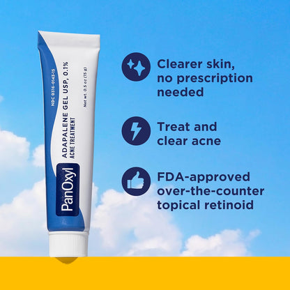 PanOxyl_Adapalene_0.1%_Leave-On_Gel,_Retinoid_Gel_Acne_Treatment,_30-Day_Supply,_Acne_Prone_Skin,_Oil_Free,_Fragrance_Free,_Paraben_Free,_0.5_oz