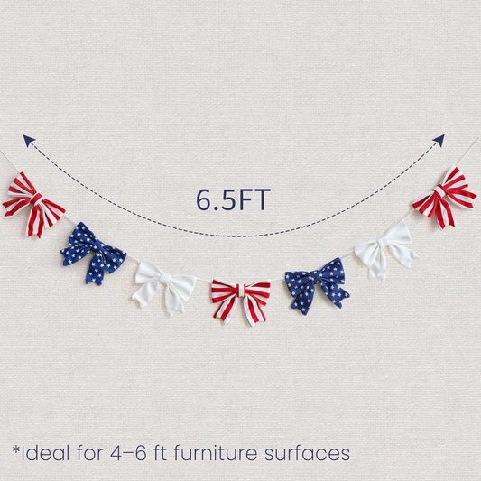 4th_of_July_Decorations_-_6.5_Ft_Patriotic_Bow_Garland_-_Memorial_Day_Decor_-_America_250th_Anniversary_Decoration_-_Fourth_of_July_Home_Party_Supplies_Independence_Day_Accessories_for_Indoor_Outdoor