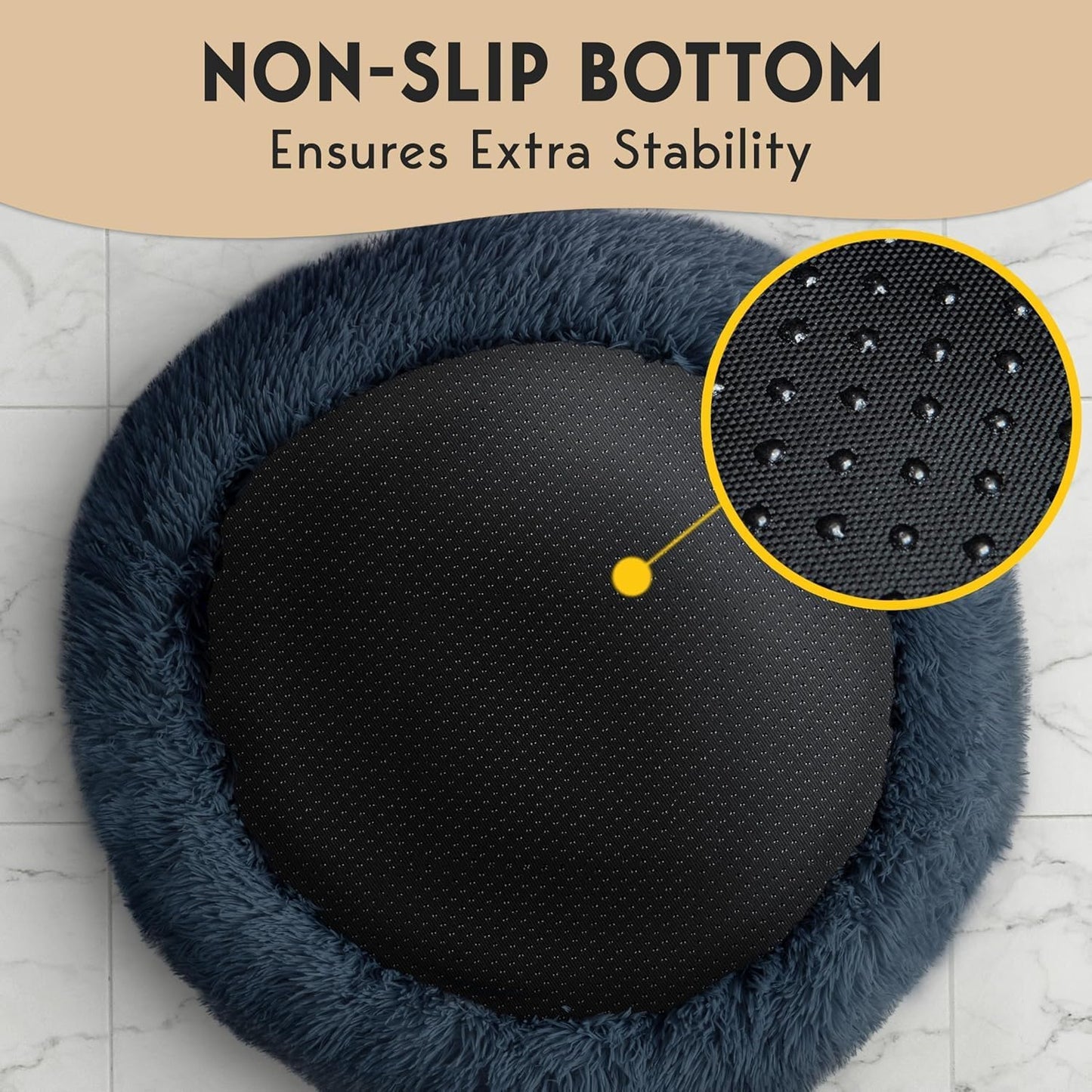PetJett_Calming_Dog_Bed_Medium_Size_Dog_-_30''_Donut_Bed,_Washable_Dog_Bed,_Anti-Slip_&_Super_Soft_Fluffy_Plush_Round_Dog_Bed,_Anti-Anxiety_Premium_Comfort_Pet_Bed,_Fits_Dogs_Upto_45_lbs_-_Dark_Grey