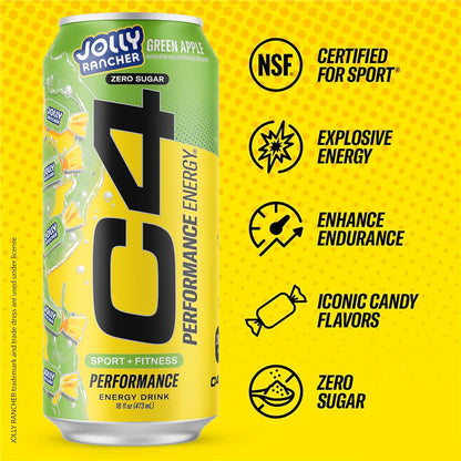 C4_Performance_Energy_Drink,_Jolly_Rancher_Green_Apple,_Zero_Sugar_Carbonated_Preworkout_Energy,_200mg_Caffeine_with_Beta_Alanine,_16_Fl_Oz_(12_Pack)