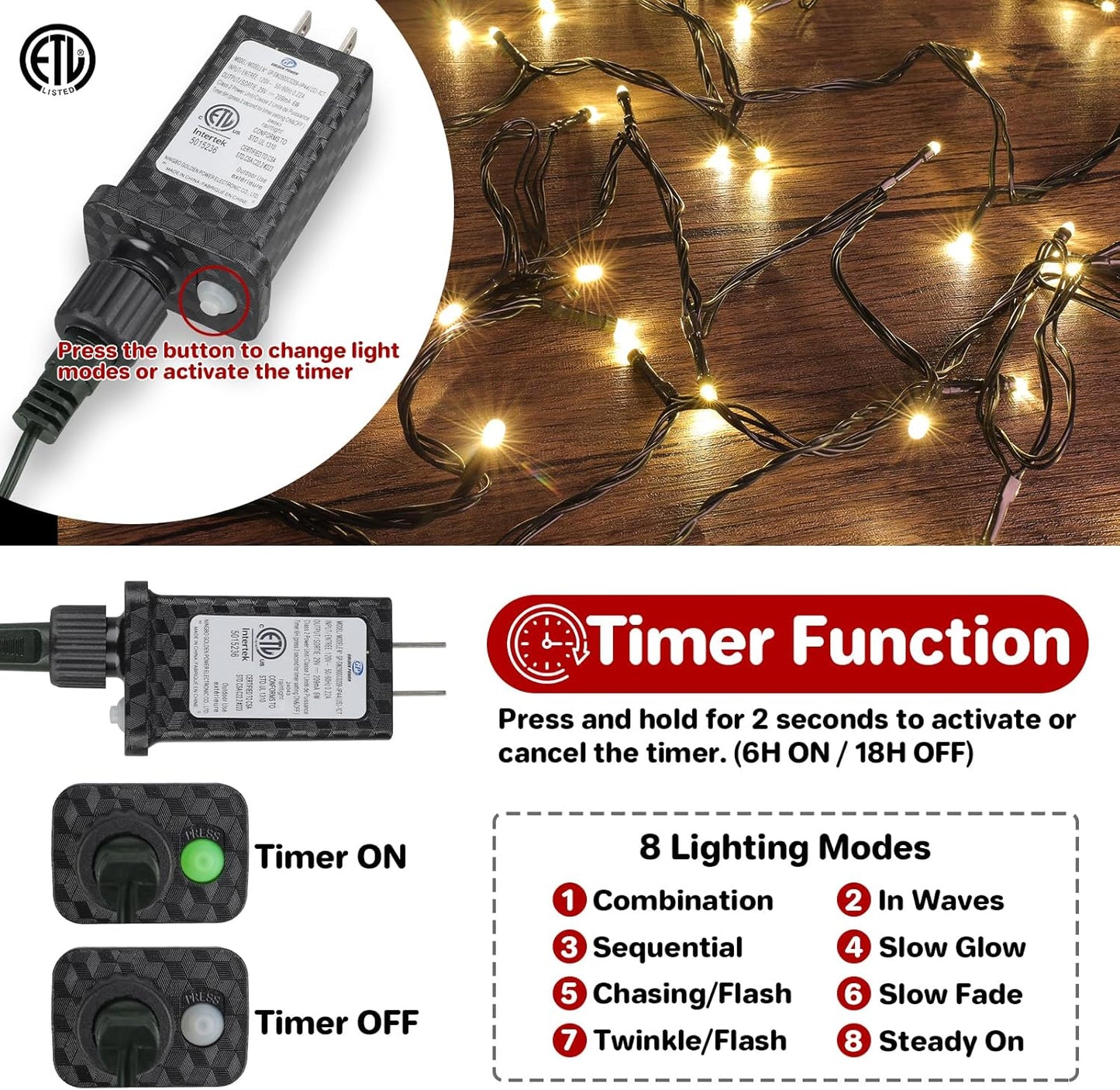 Christmas_Lights_Outdoor_100LED_33FT,_Green_Wire_Connectable_Christmas_String_Lights_|_8_Modes_Twinkle_Fairy_Lights_Plug_in_with_Timer,_for_Indoor_Outside_Xmas_Trees_Garden_Party,_Warm_White