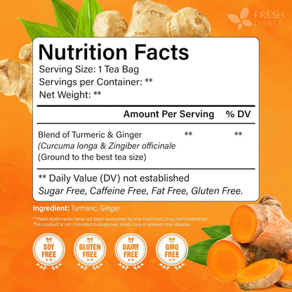 FreshDrinkUS,_Premium_135_Turmeric_Ginger_Tea_Bags,_100%_Natural_Ingredients,_Hand-made_Blend_of_Turmeric_and_Ginger_Herbal_Tea,_Eco-conscious_Tea_Bags._No_Sugar,_No_Caffeine,_No_Gluten,_Vegan.