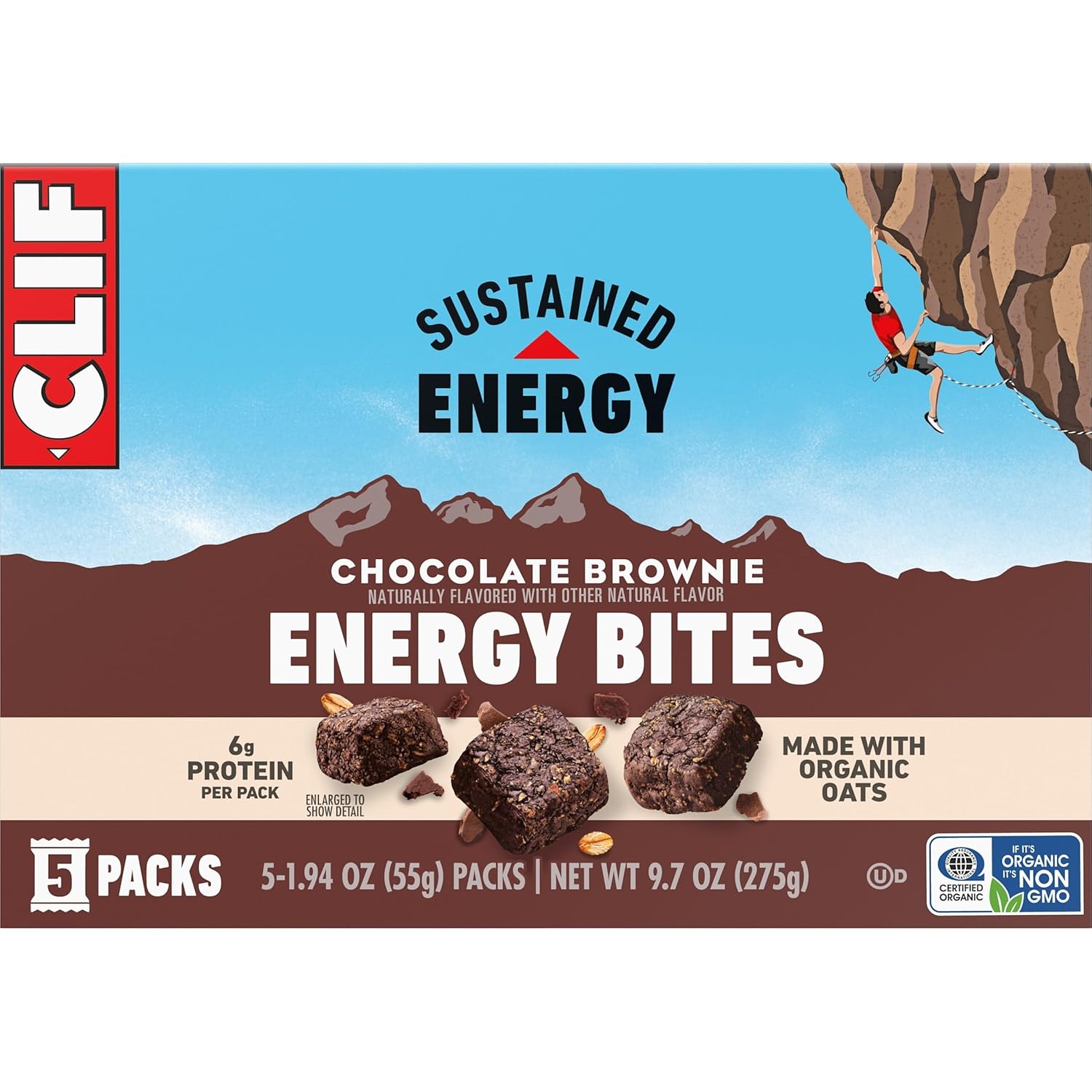 CLIF_BAR_Energy_Bites_-_Chocolate_Brownie_-_Made_with_Organic_Oats_-_6g_Plant_Based_Protein_-_Non-GMO_(5_Packs)