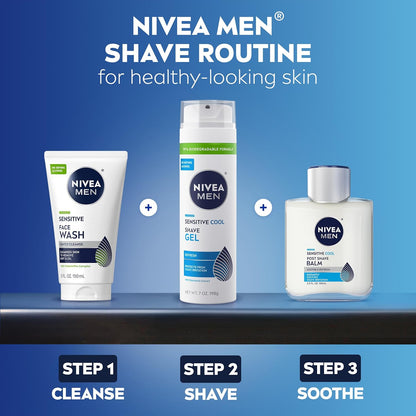 NIVEA_MEN_Sensitive_Cool_Shave_Gel_for_Sensitive_Skin,_Alcohol_Free_Shaving_Gel_with_Chamomile_Extract,_7_Oz_Can,_Pack_of_3