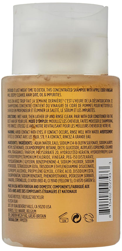 OUAI_Detox_Shampoo_Travel_Size_-_Clarifying_Shampoo_for_Build_Up,_Dirt,_Oil,_Product_and_Hard_Water_-_Apple_Cider_Vinegar_&_Keratin_for_Clean,_Refreshed_Hair_-_Sulfate-Free_Hair_Care_(3_oz)