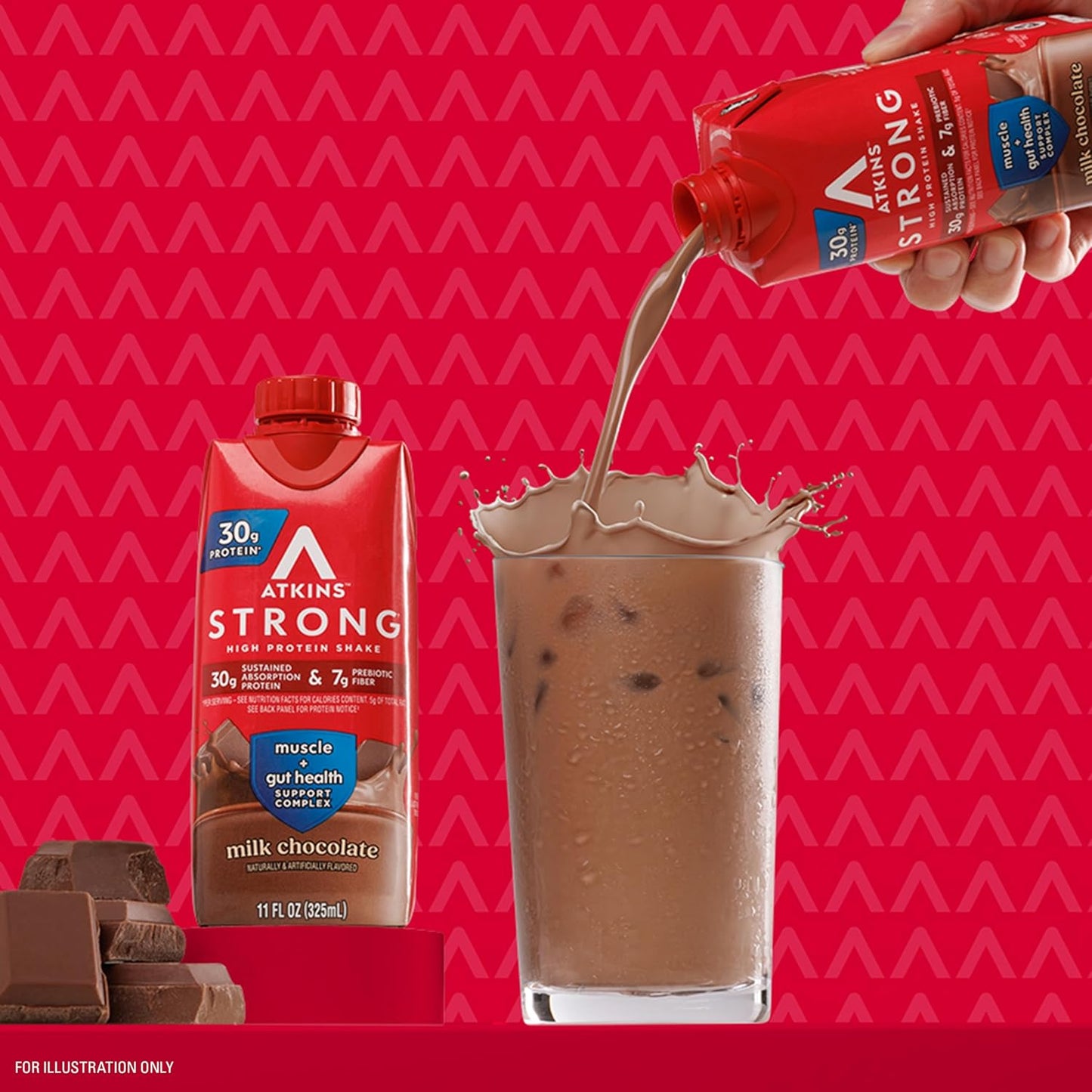 Atkins_Strong_High_Protein_Shake,_Milk_Chocolate,_30g_Protein,_7g_Prebiotic_Fiber,_1g_Sugar,_GLP-1_Support,_Muscle_&_Gut_Health_Support_Complex,_12_Count