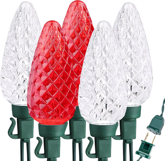 Brizled_100_LED_C9_Red_&_White_Christmas_Lights,_66FT_Faceted_Christmas_Lights,_Connectable_Outdoor_Strawberry_String_Light,_120V_UL_Certified_Indoor_Xmas_Light_for_Tree_House_Garden_Party_&_Holiday