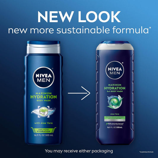 NIVEA_MEN_Maximum_Hydration_Body_Wash_for_Dry_Skin,_Aloe_Vera_Enriched,_3-in-1_Moisturizing_Body_Wash,_Face_and_Hair,_Paraben_Free,_Vegan_Formula,_16.9_Fl_Oz_Bottle,_Pack_of_3