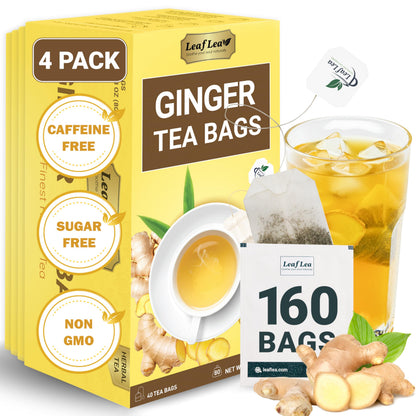Ginger Tea - 160 Tea Bags (Pack of 4)