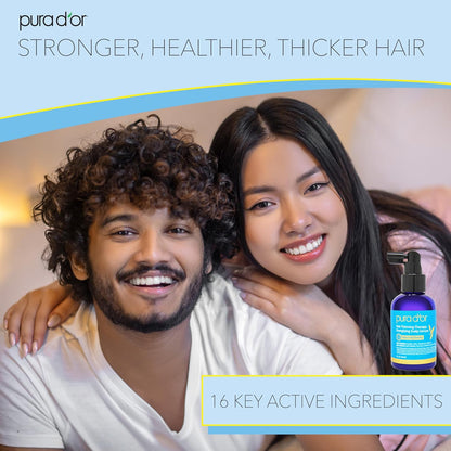 PURA_D'OR_Hair_Thinning_Therapy_Energizing_Scalp_Serum_4oz_w/Copper_Tripeptide,_Biotin,_Caffeine,_Plant_Stem_Cell,_Catalase_&_DHT_Balance,_Rosemary_Green_Tea_Leaf_Extract,_All_Hair_Types,_Men_Women