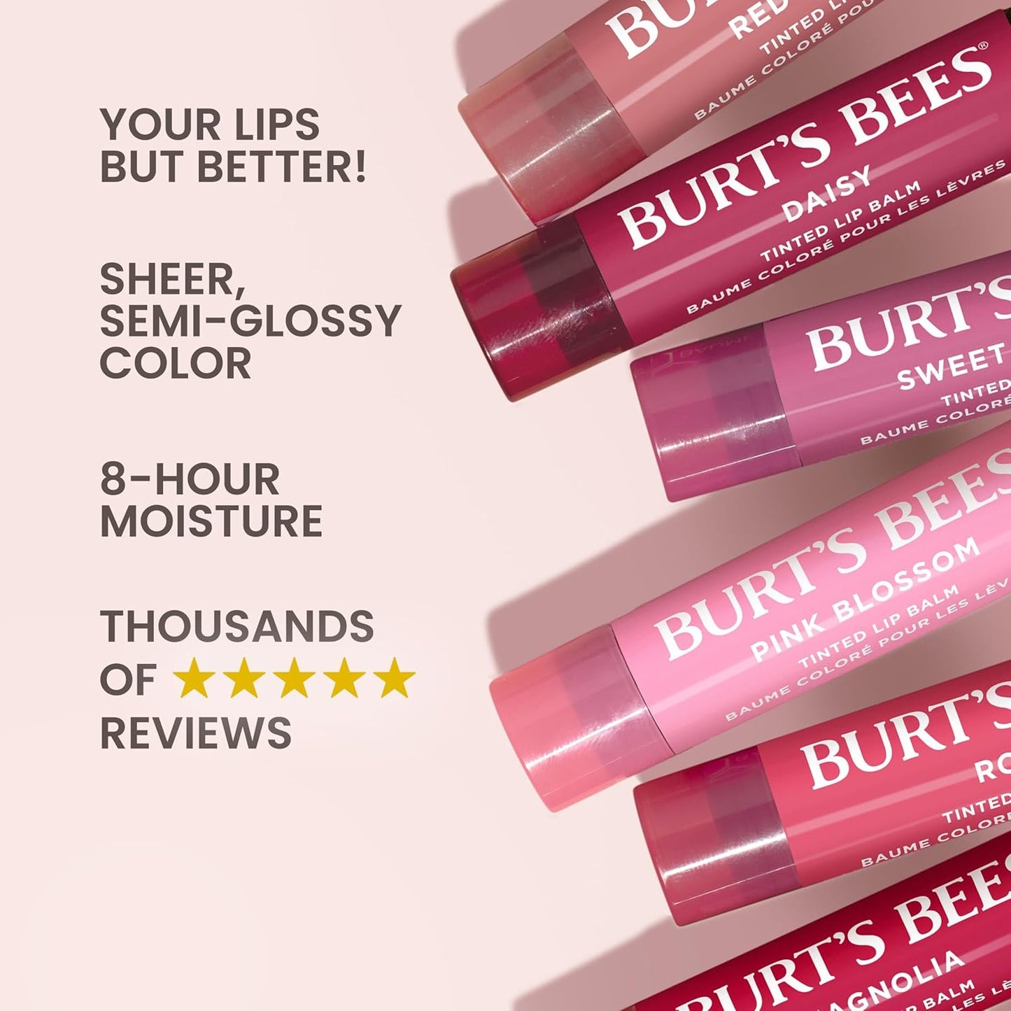 Burt's_Bees_Lip_Tint_Balm_with_Long_Lasting_2_in_1_Duo_Tinted_Balm_Formula,_Color_Infused_with_Deeply_Hydrating_Shea_Butter_for_a_Natural_Looking_Buildable_Finish,_Fiery_Red_Dahlia_(2-Pack)