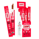 Chomps Grass-Fed and Finished Jerky Snack Sticks 24-Pack, Keto, Paleo, Whole30, 10g Protein, Gluten-Free