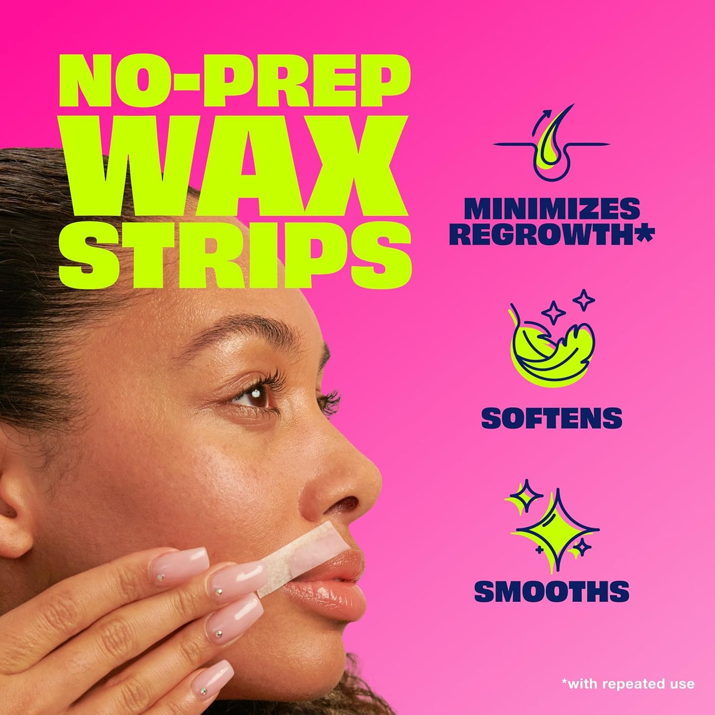 Nair_Hair_Remover_Wax_Ready_Strips,_Face_and_Bikini_Hair_Removal_Wax_Strips,_Orchid_and_Cherry_Blossom_Extracts,_Dermatologist_Tested,_Plus_4_Post_Wipes,_40_Count