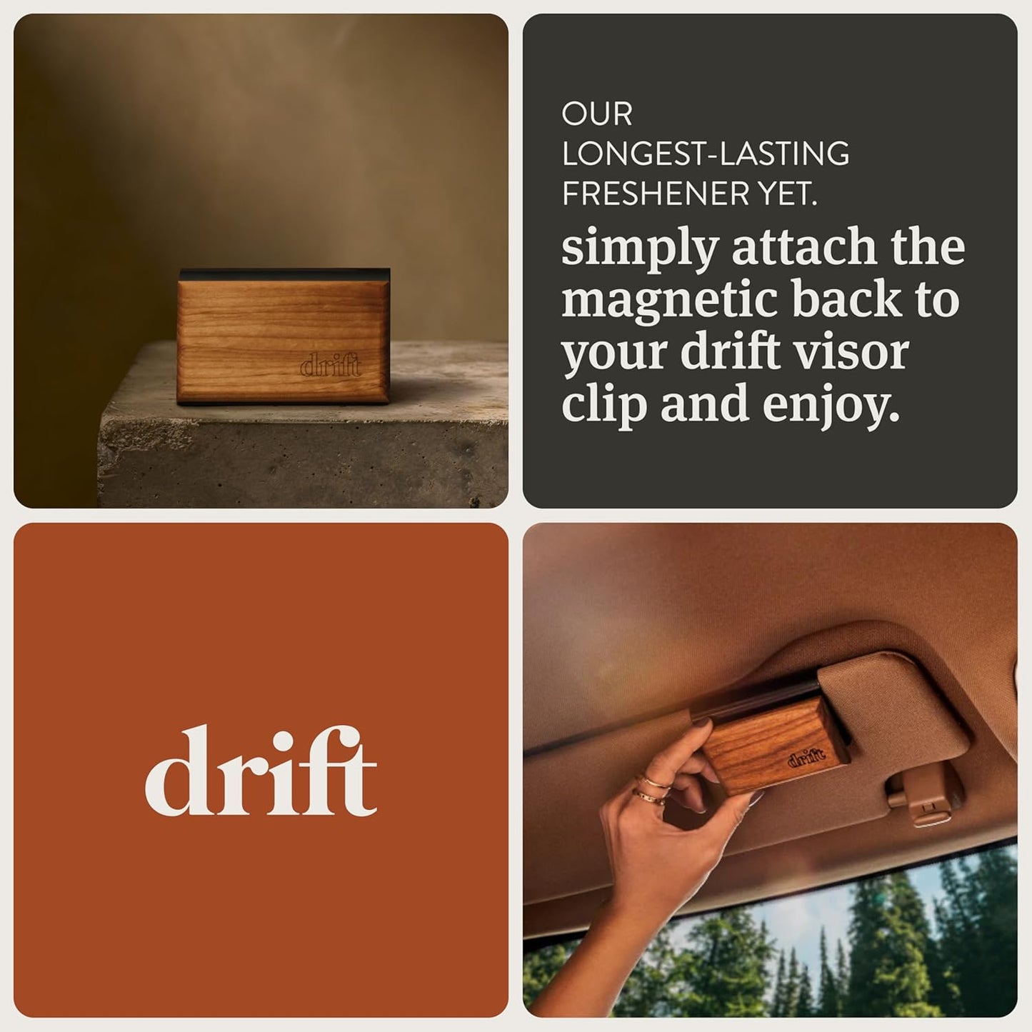 Drift_Car_Air_Freshener_-_Wood_Air_Freshener_-_Car_Odor_Eliminator_-_Teak_Scent_Starter_Kit