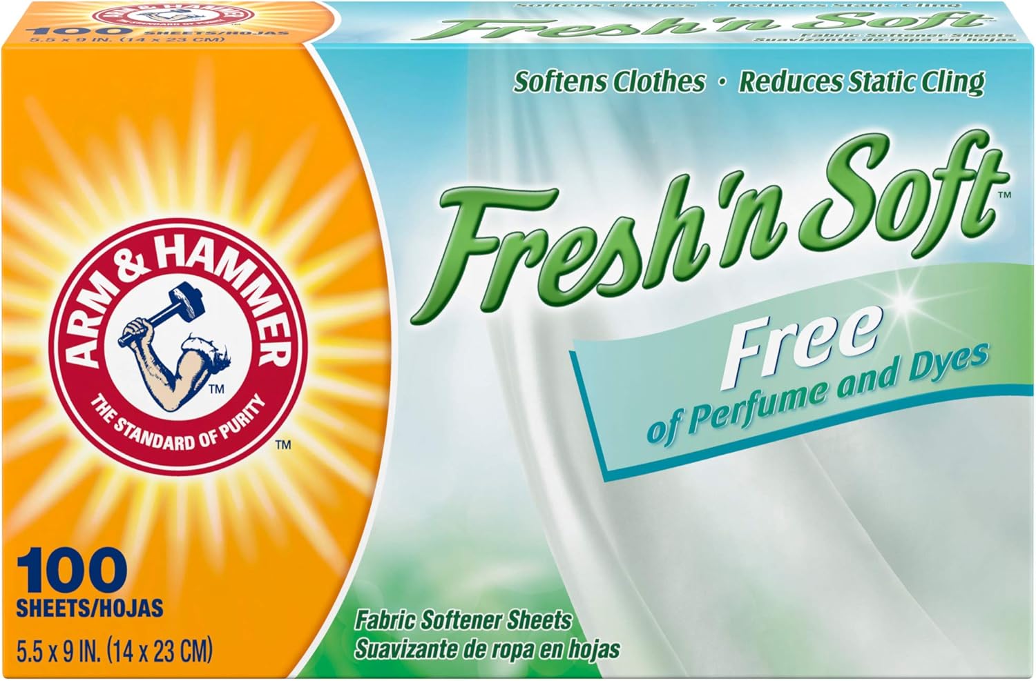Arm_&_Hammer_Fabric_Softener_Sheets,_Free_of_Perfumes_and_Dyes,_100_ct