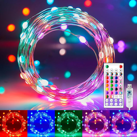 Minetom_Fairy_Lights_Color_Changing_-_33FT_100_LED_String_Light_with_Remote,_16_Single_Colors_&_6_Holiday_Colors,12_Modes,_USB_Fairy_Lights_for_Bedroom,_Halloween_Light_for_Indoor_Classroom_Christmas