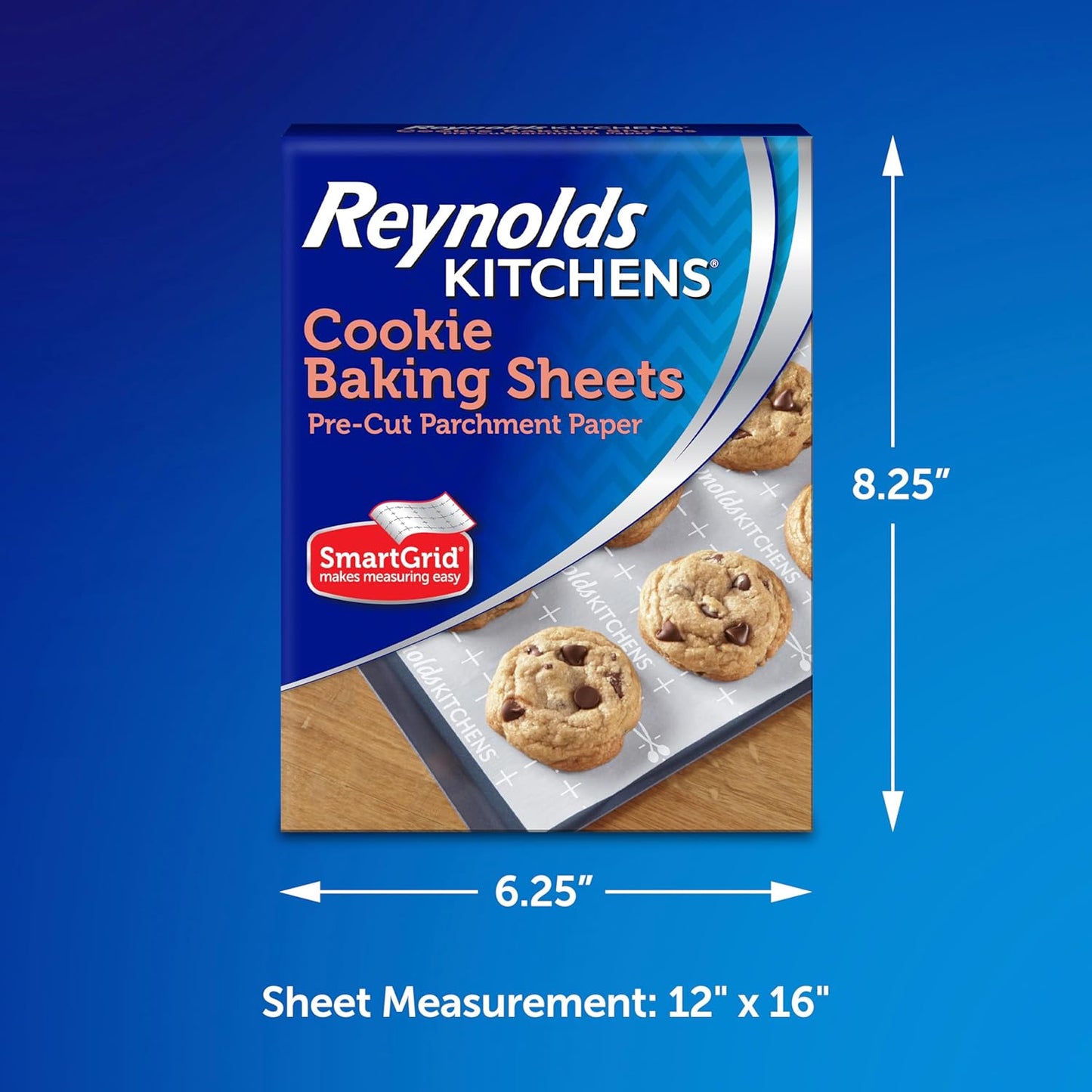 Reynolds_Kitchens_Cookie_Baking_Sheets,_Pre-Cut_Parchment_Paper,_25_Count_per_Pack_(Pack_of_4),_100_Sheets_Total