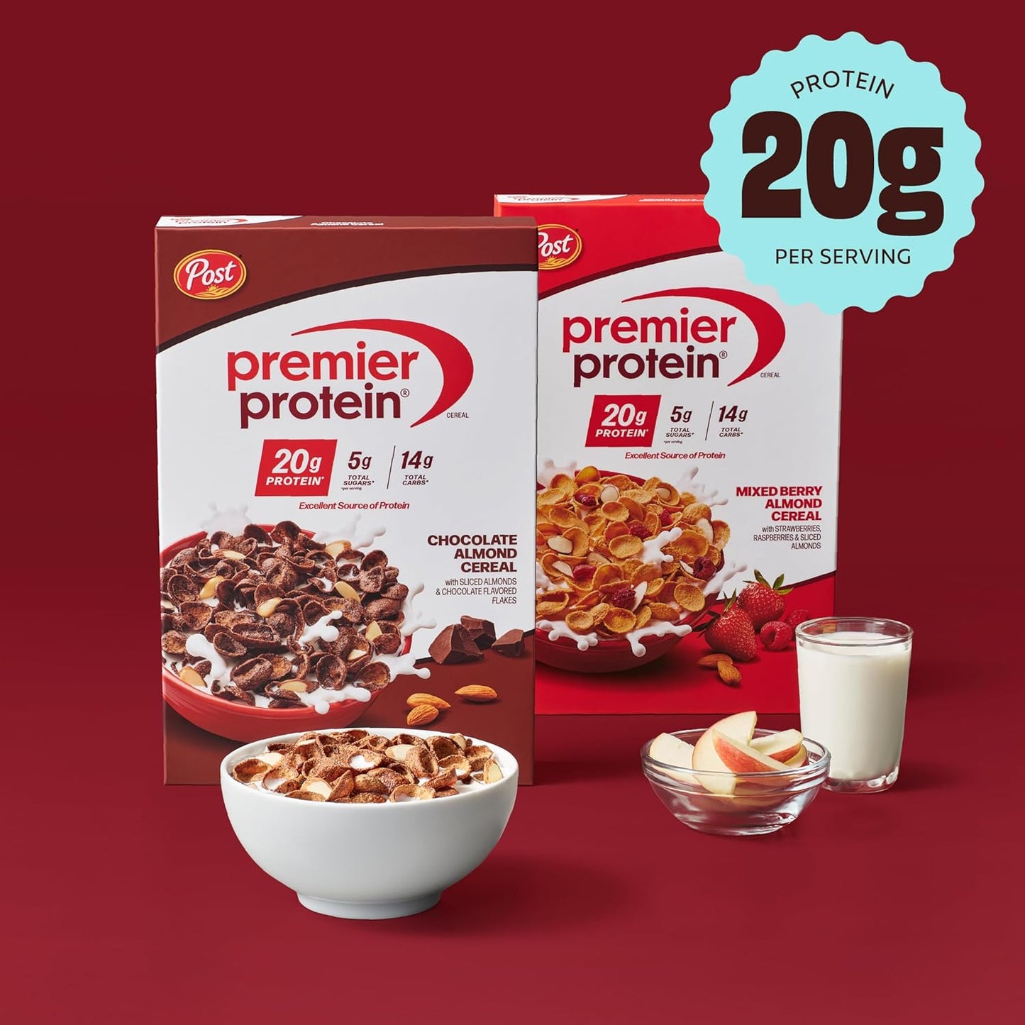 Post_Premier_Protein_Chocolate_Almond_Cereal,_Chocolatey_Protein_Cereal_Flakes_with_Sliced_Almonds,_Contains_20g_of_Protein_Per_Serving,_30_OZ_Box