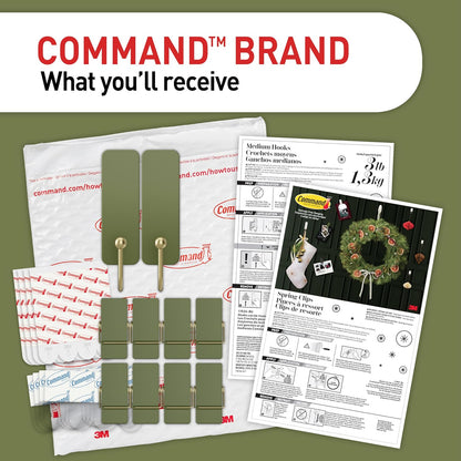 Command_Mixed_Hooks_Pack,_10_Sage_Hooks,_12_Strips_(2_Medium_Hooks,_8_Spring_Clips),_Wall_Hooks_for_Hanging_Christmas_Decorations