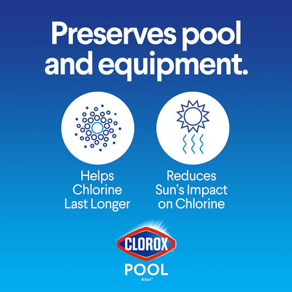 Clorox®_Pool&Spa™_Swimming_Pool_Chlorine_Stabilizer,_Helps_Chlorine_Last_Longer,_Saltwater_Pool_Compatible,_4LB_(Pack_of_1)