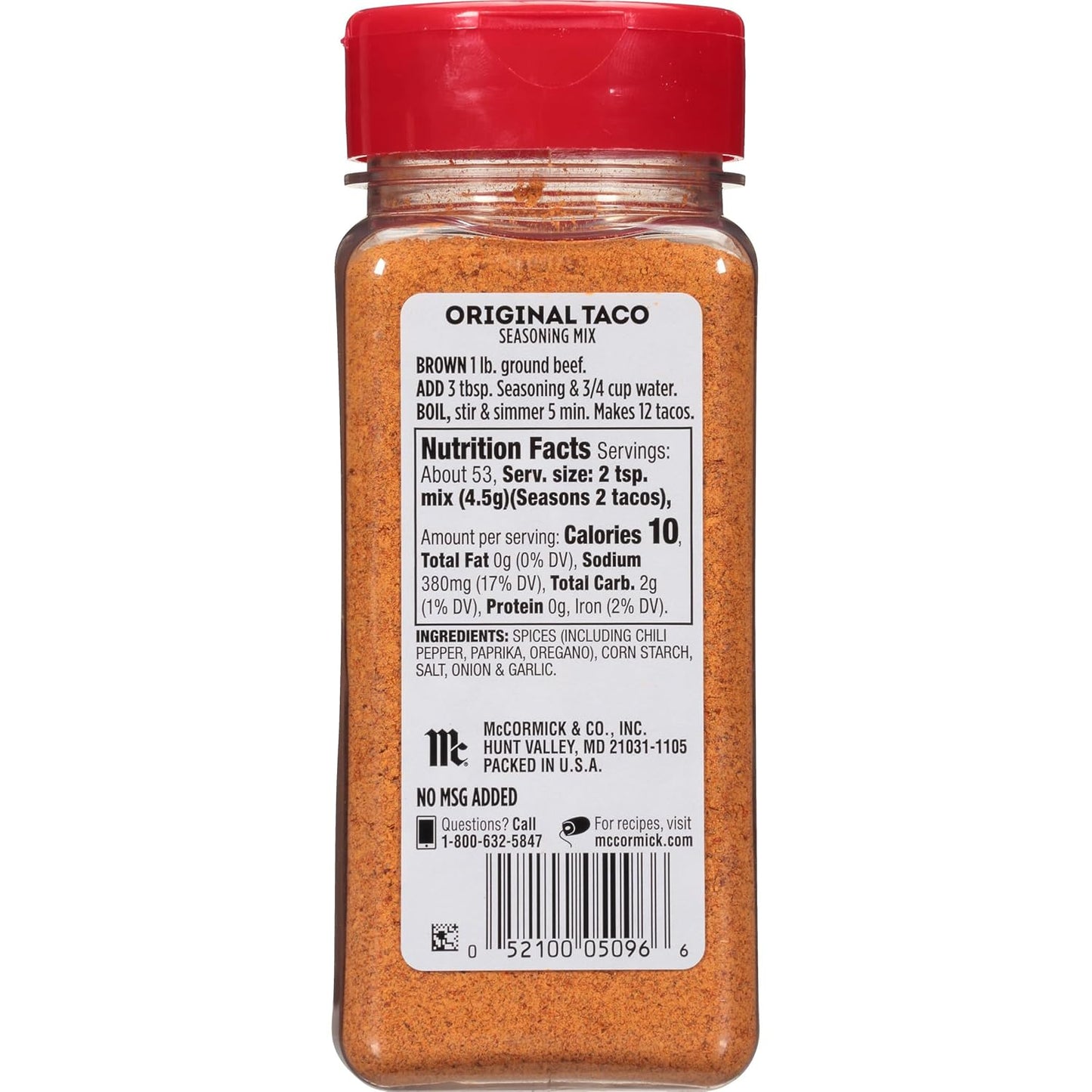 McCormick_Taco_Seasoning_Mix,_Original,_No_MSG_Added,_No_Dairy_Ingredients,_No_Artificial_Flavors,_For_Tacos,_Nachos,_Fajitas_and_More,_8.5_oz