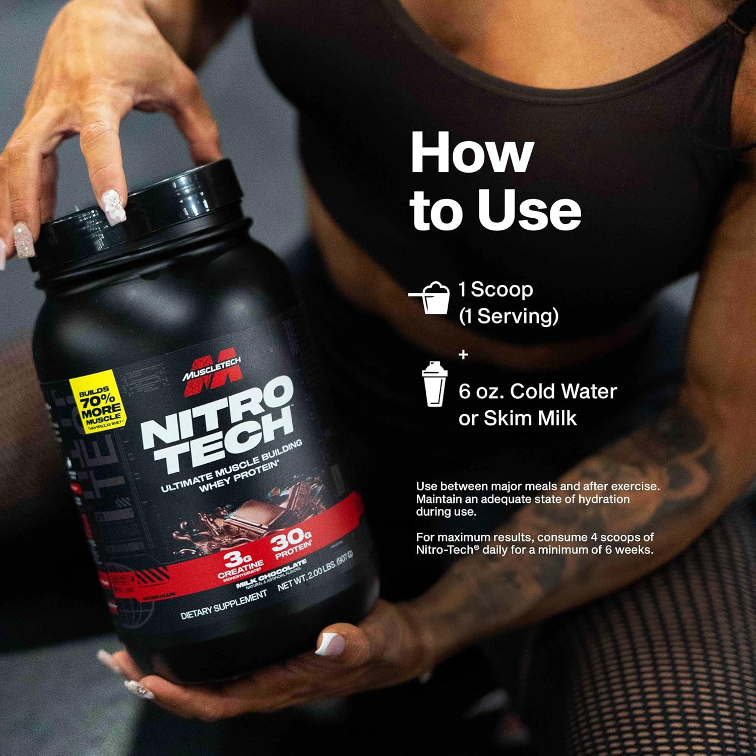Muscletech_Whey_Protein_Powder_(Vanilla_Cream,_4_Pound)_-_Nitro-Tech_Ultimate_Muscle_Building_Formula_with_Whey_Protein_Isolate_-_30g_of_Protein,_3g_of_Creatine_&_6.8g_of_BCAA_-_Packaging_May_Vary