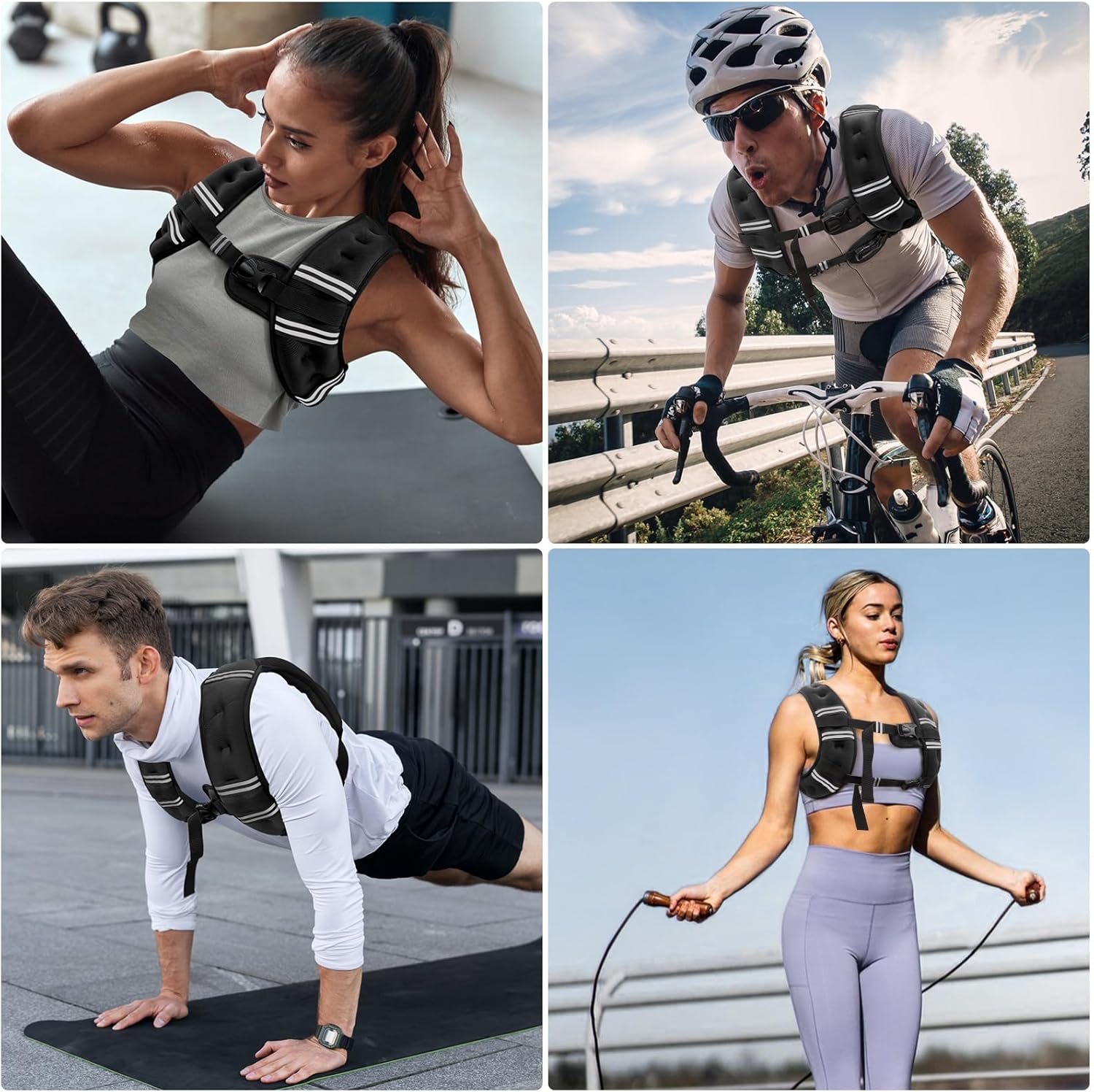 Weighted_Vest,_6lb/8lb/10lb/12lb/15lb/18lb/20lb/24lb/30lb_for_Men_Women,_Reflective_Stripe_Adjustable_Buckle,_Comfortable_Durable_Rucking_Vest_for_Walking_Running_Strength_Training
