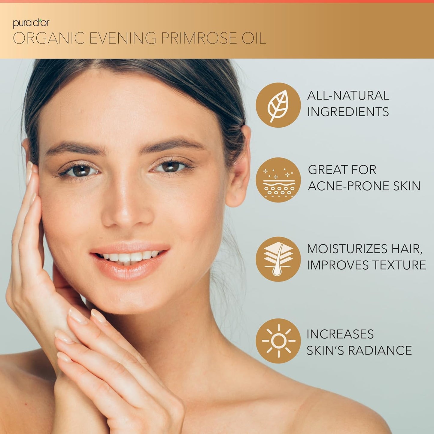 PURA_D'OR_Organic_Evening_Primrose_Oil_(4oz)_100%_Pure_Cold_Pressed_w/Natural_Essential_Fatty_Acids_&_Antioxidant_Rich_-_Moisturizes,_Rejuvenates,_Renews_&_Restores_-_Skin,_Hair_&_Face