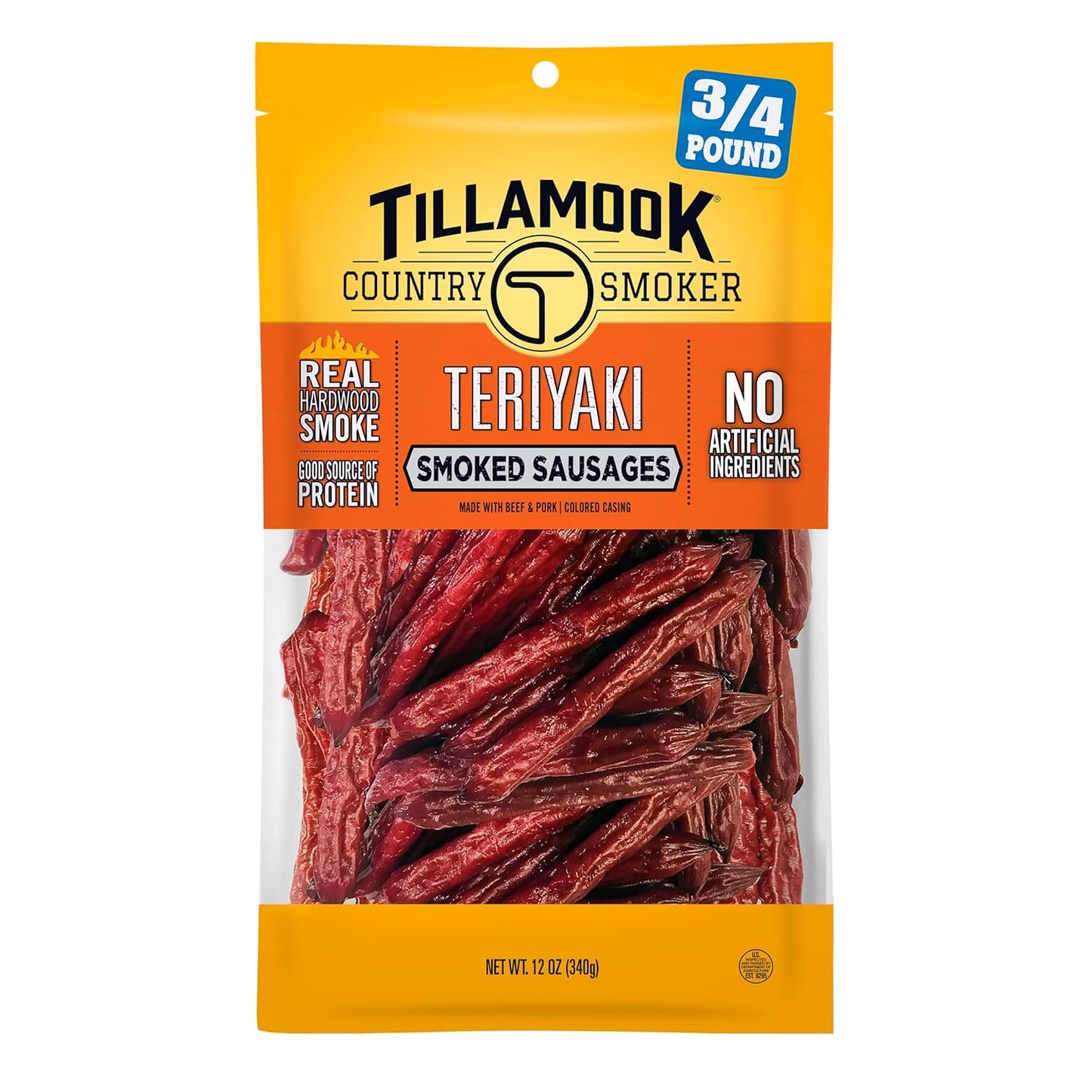 Tillamook_Country_Smoker_Real_Hardwood_Smoked_Sausages,_Teriyaki,_12_Ounce