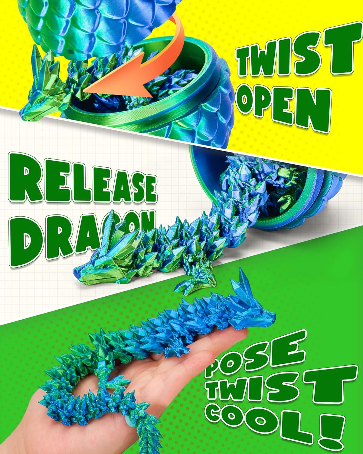 TBOLINE_12"_3D_Printed_Dragon_Egg,_Easter_Basket_Stuffers_for_Kids,_Large_Prefilled_Easter_Eggs,_Stuffed_Egg_Hunt_Fillers_with_Easter_Toys,_3D_Printer_Animals_Fidget_Toys_for_Boys_Teen_5-7_4-6_8-12
