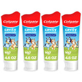 Colgate Kids Toothpaste with Fluoride for Cavity Protection, Ages 2+, ADA Accepted, Sugar Free and Gluten Free, Bubble Fruit Flavor, 4 Pack, 4.6 Oz Tubes
