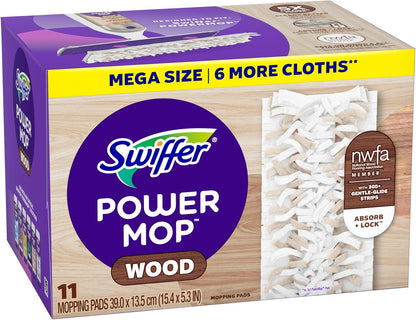 Swiffer_PowerMop_Wood_Mopping_Pad_Refills_for_Floor_Cleaning,_11_Count