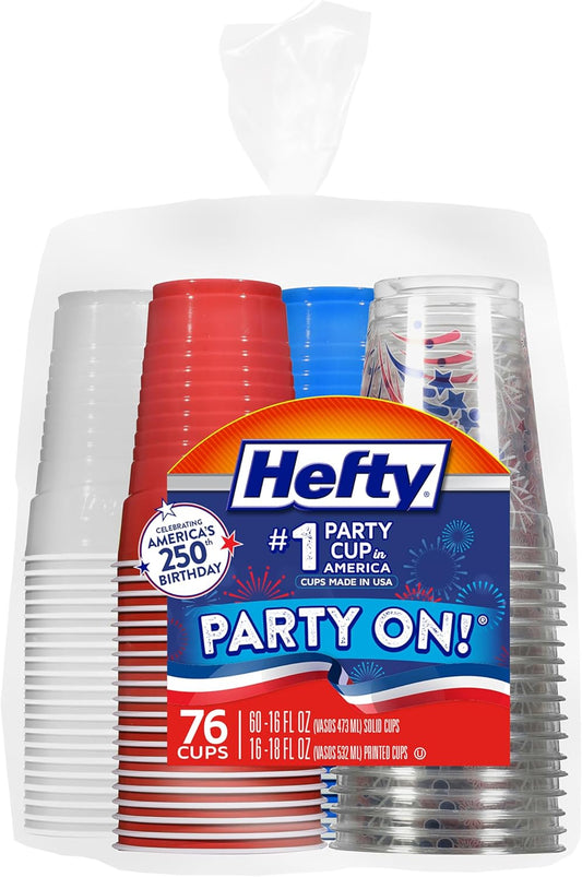 Hefty_Party_On_Disposable_Plastic_Party_Cups,_76_Count,_16_Oz_Cups_in_Assorted_Patriotic_Colors_and_18_Oz_Clear_Cups_with_Festive_Firework_Print_for_Fourth_of_July_Celebrations_and_Summer_Entertaining