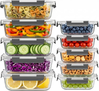 Dealusy_10_Sets_(20-Piece)_36_oz_&_12_oz_Glass_Food_Storage_Containers_with_lids,_Airtight_Leak-proof_Glass_Meal_Prep_Containers_with_Lids,_Microwave_Oven_Freezer_Dishwasher_Safe,_Gray