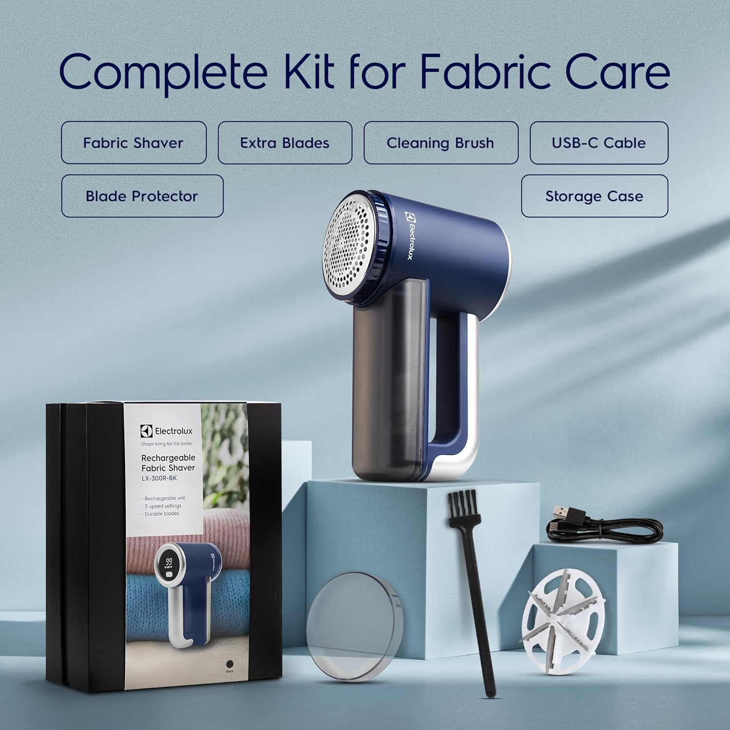 Electrolux_Rechargeable_Fabric_Shaver_|_3-Speed_Lint_Remover_for_Clothes_&_Furniture_|_Eliminates_Fuzz_&_Pilling_|_Electric_Lint_Shaver_with_LED_Display_&_Type-C_Fast_Charging_Port_-_Blue