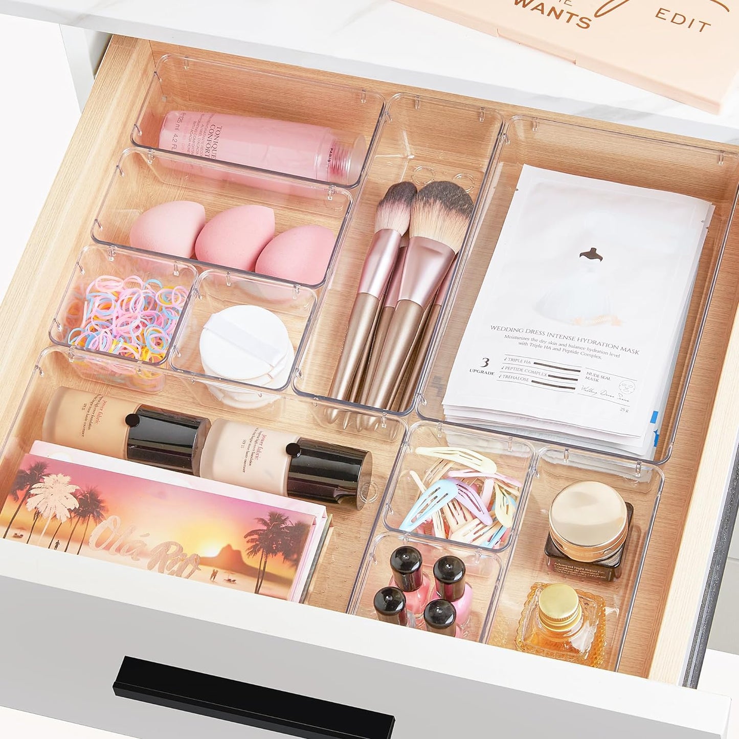 Vtopmart_25_PCS_Clear_Plastic_Drawer_Organizers_Set,_4-Size_Versatile_Bathroom_and_Vanity_Drawer_Organizer_Trays,_Storage_Bins_for_Makeup,_Bedroom,_Kitchen_Gadgets_Utensils_and_Office