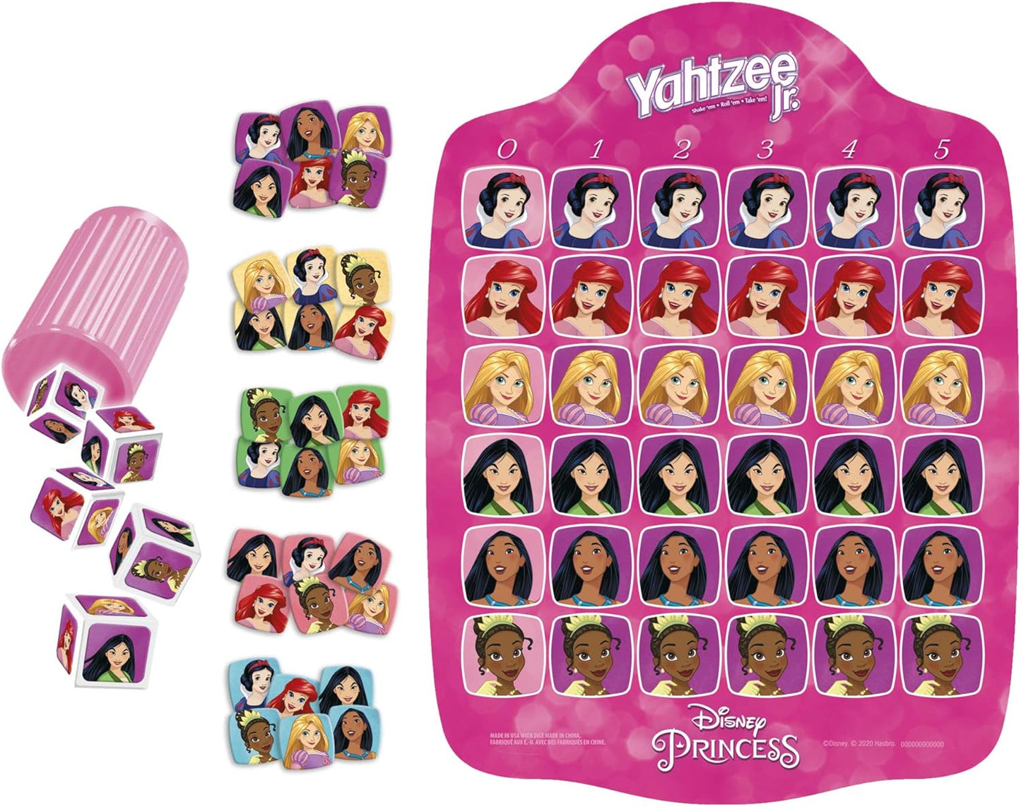 Hasbro_Gaming_Yahtzee_Jr.:_Disney_Princess_Edition_Board_Game_for_Kids_Ages_4_and_Up,_for_2-4_Players,_Counting_and_Matching_Game_for_Preschoolers_(Amazon_Exclusive)