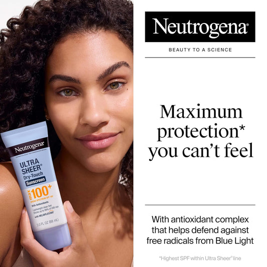 Neutrogena_Ultra_Sheer_Dry-Touch_Sunscreen_Lotion,_Max_100+_Broad_Spectrum_SPF_100_UVA/UVB_Protection,_Lightweight,_Non-Greasy_Sunscreen,_Oxybenzone-Free,_Antioxidant,_Travel_Size,_3_fl_oz