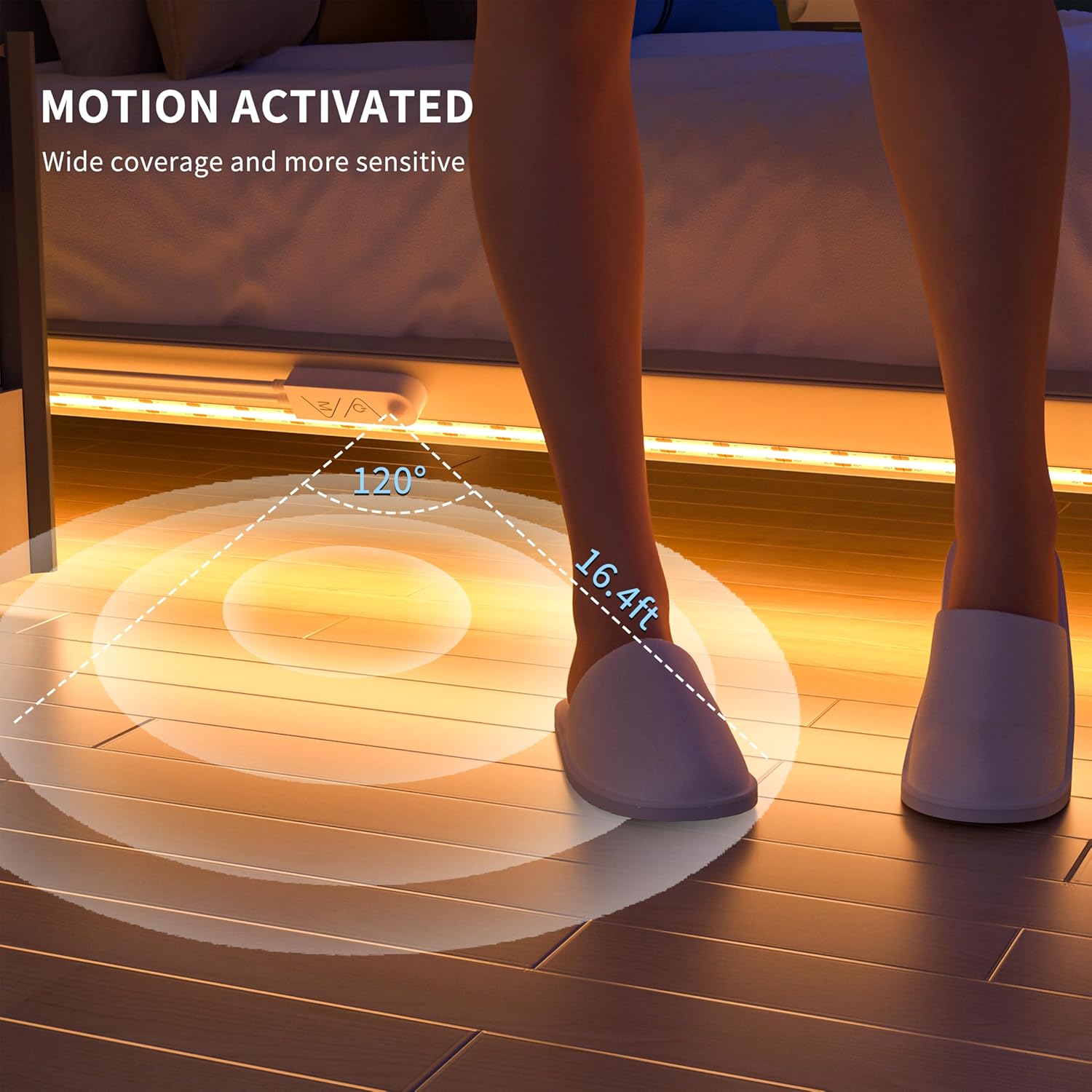 PAUTIX_COB_LED_Strip_with_Motion_Sensor,5V_USB_LED_Tape_Light_2700K/4000K,CRI90+_Super_Bright,Dimmable_Motion_Activated_LED_Strip_Light_for_Bedroom,Cabinets,Kitchen,Stair,Closet_Lighting_Projects